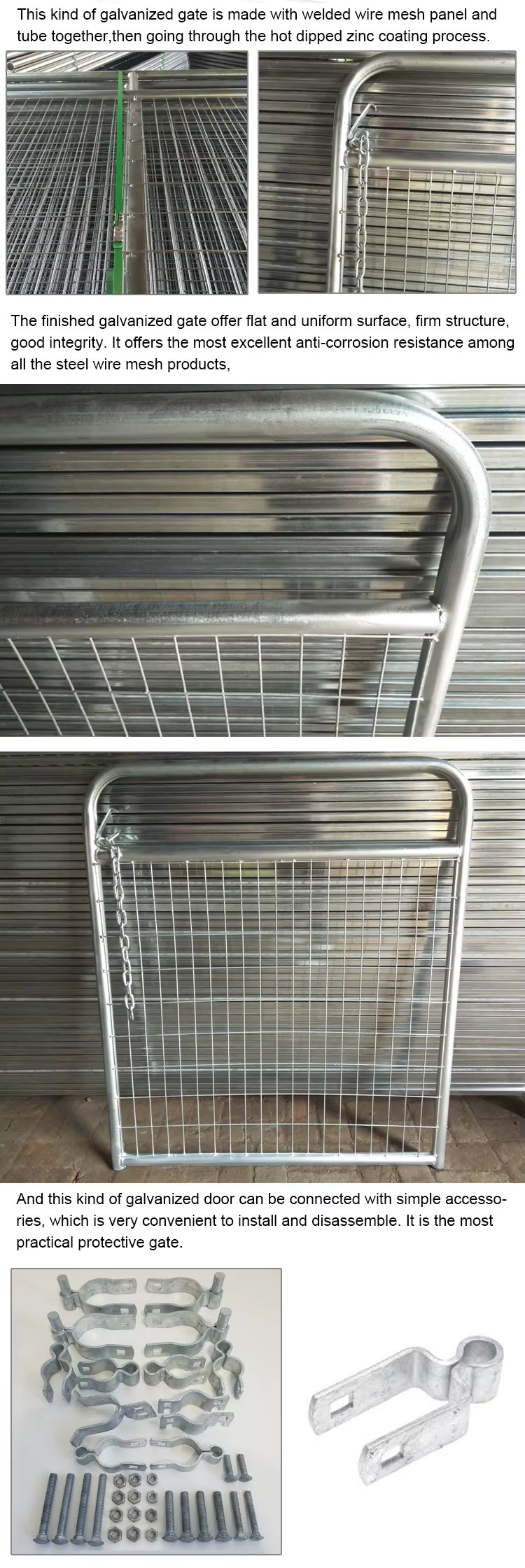 Galvanized Livestock Cattle Fence Farm Gate for Australia Market