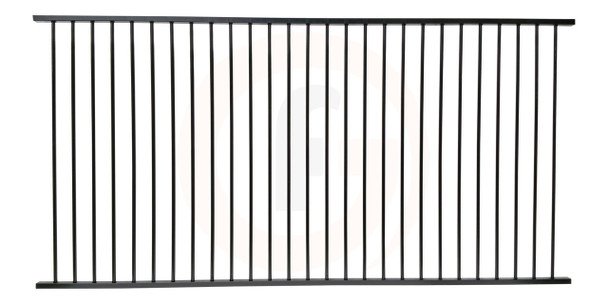 Discounted Black Garden Fence Panel - Heavy Duty