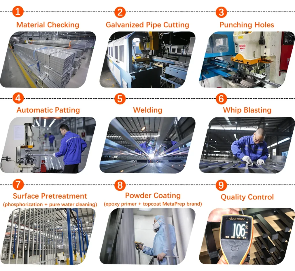 Steel Spear Top Fence Production Process
