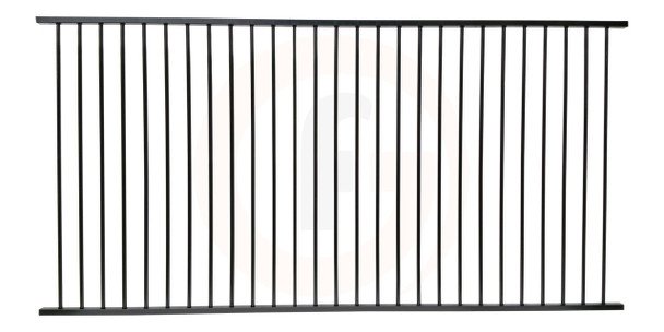 Discounted Black Garden Fence Panel - Heavy Duty